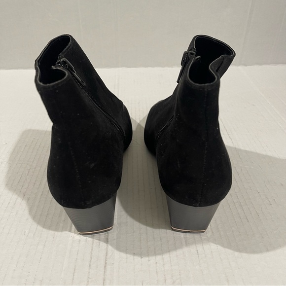 Women’s Alfani Black Armena Pointed Toe Stacked Heel Zip-Up Size 9.5 US! - Picture 6 of 10